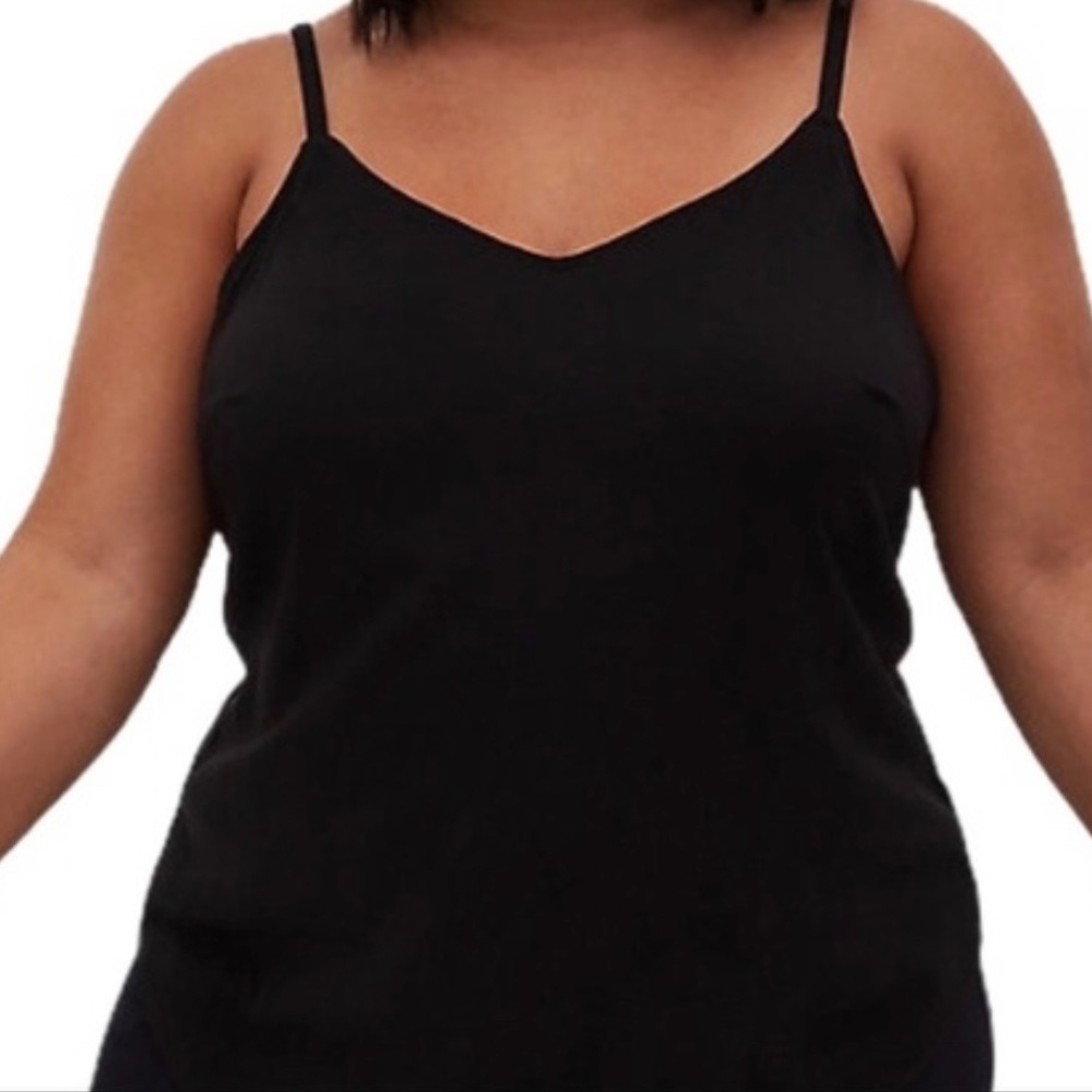 Torrid Essential Solid Black Stretch Cami Adjustable Straps NWT 2020-4